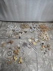 Vintage Costume Jewelry Lot Rings Necklace Cuff Links Pin Brooch