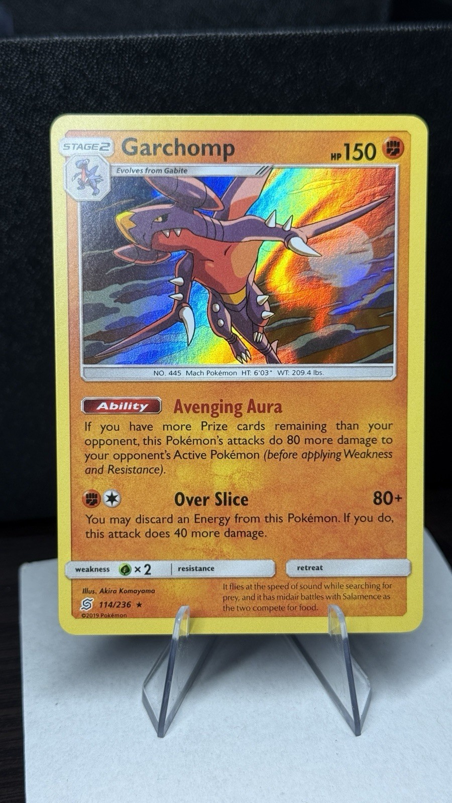 2019 Pokemon TCG SM Unified Minds Garchomp 114/236 Holo Rare NM