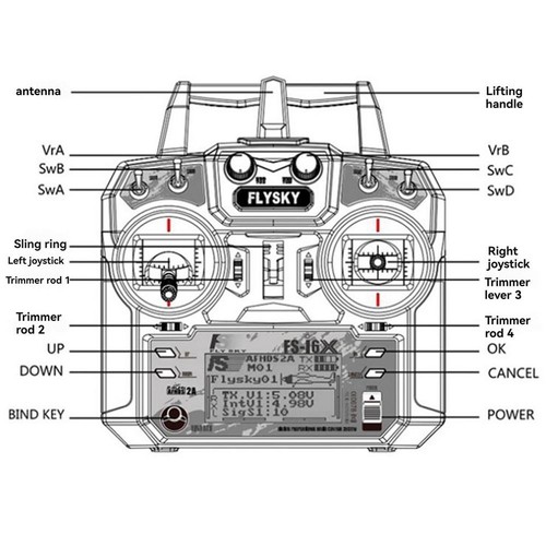 I6X Télécommande 10Channel Transmettant IA10B Récepteur Gauche - Photo 3 sur 12