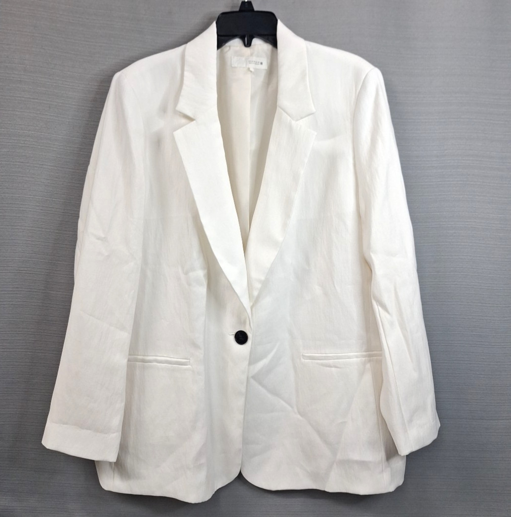 Women’s Zara Basic White Jacket  Single Button Li… - image 1