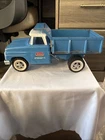 Vintage 1965 Tonka USA Pressed Steel HYDRAULIC DUMP TRUCK Large 13" Blue #520.