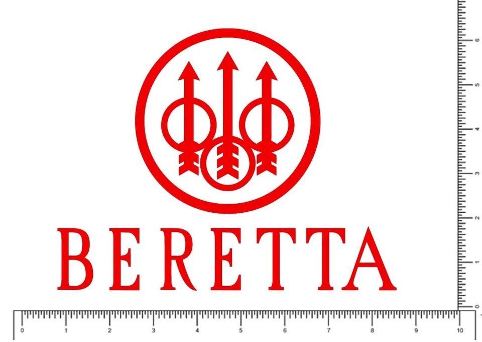 Beretta Firearms Logo Die Cut Sticker 7.5" x 5.8" Pick your color 1776 - Image 3 of 4
