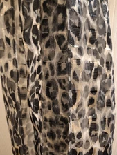 Vintage Cejon Oblong Animal Print Semi Shear Scarf Polyester 10"x64"
