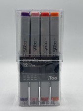 Copic Sketch Markers Assorted Colors, 12 Pack Set Brand New Sealed