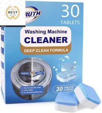 Washing Machine Cleaner Descaler 30 Pack Deep Cleaning Washer Cleaner Tablets fo