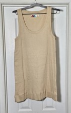 Free People Beach Tracey Mini Ribbed Tank Dress Size Medium Beige