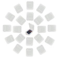 Plastic Memory Card Storage Case with SD MMC/SDHC Duo White 20 PCS