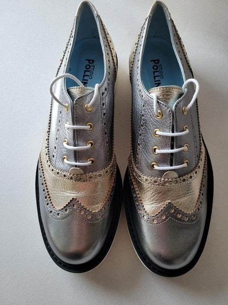 Women Studio Pollini Heels Silver Leather 38