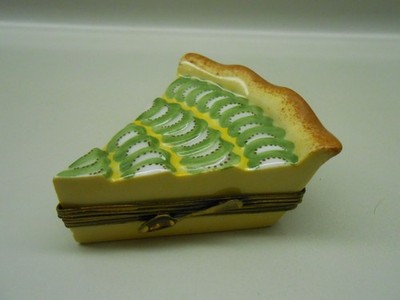 Authentic Limoges Box - France - A Slice of Key Lime Pie - Dessert