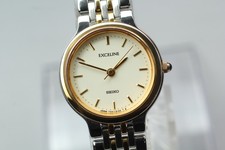 Orologio da donna vintage 1991 quasi nuovo Seiko Exceline 7321-0710 Qz oro GI...