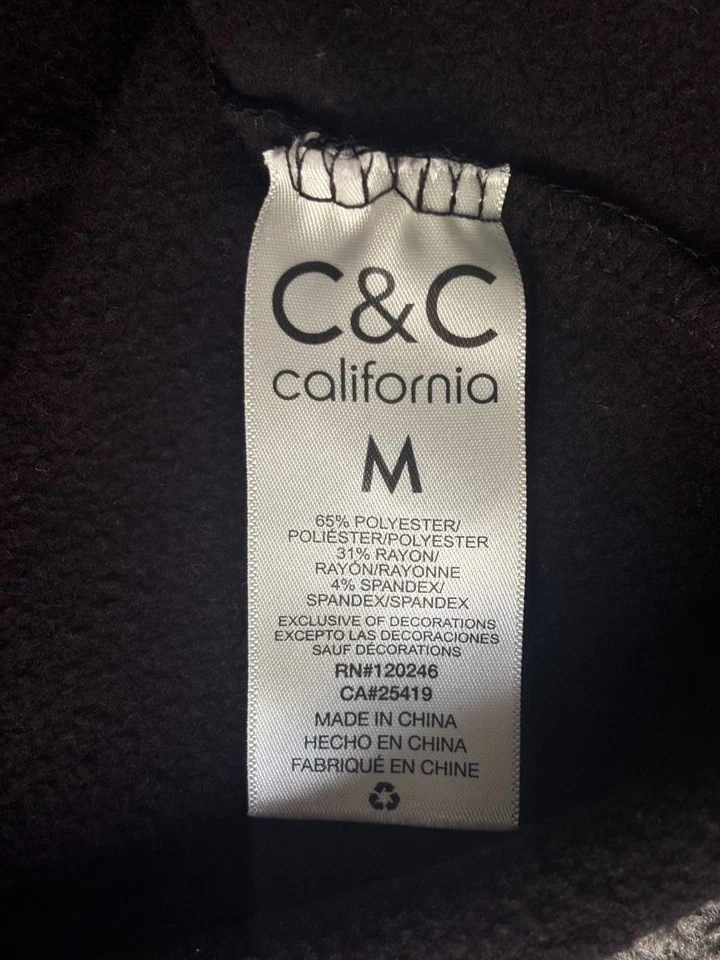 Suéter C&C California Para Hombre Talla Mediana Negro Cuello Redondo Manga Larga Pullover Foto 4 de 4