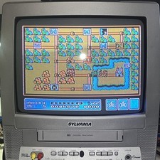 SYLVANIA 13" TV VCR Combo RETRO GAMING CRT SRC22134 Tested READ