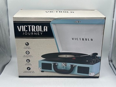 Victrola Journey Bluetooth Portable Suitcase Record Player (Turquoise)