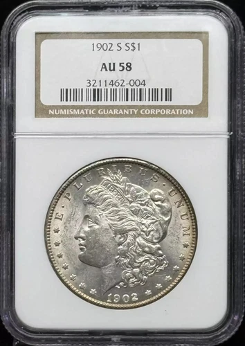 1902 S Morgan Silver Dollar NGC AU-58