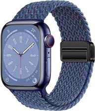 Magnetic Nylon Loop Strap for Apple Watch Series Braided Wristband for iWatch