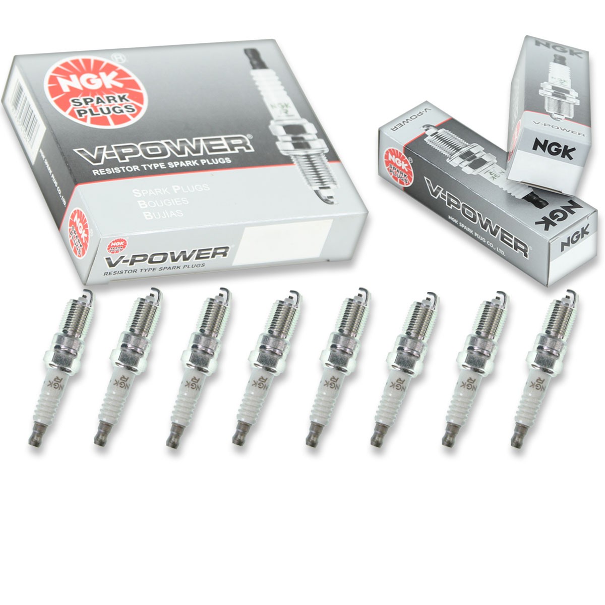 8 pcs NGK V-Power Spark Plugs for 1995-2003 Oldsmobile Aurora 4.0L V8 - fp