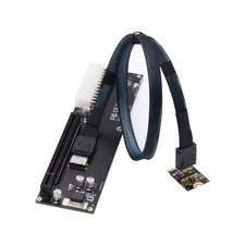 Oculink SFF-8612 to PCI-E 3.0/4.0 M.2 M-Key to SFF-8611 Host Adapter for eGPU...
