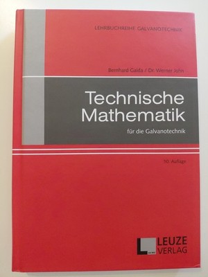 Lehrbuch Galvanotechnik Technische Mathematik