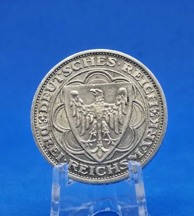 Deutschland 3 Reichsmark 1931 Silberne Weimar 300. Jahrestag Wieder Magdeburg - Bild 2 von 2