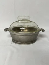 Vintage Guardian Service Ware Aluminum 1 Quart Dome Cooker Pot With Glass Lid