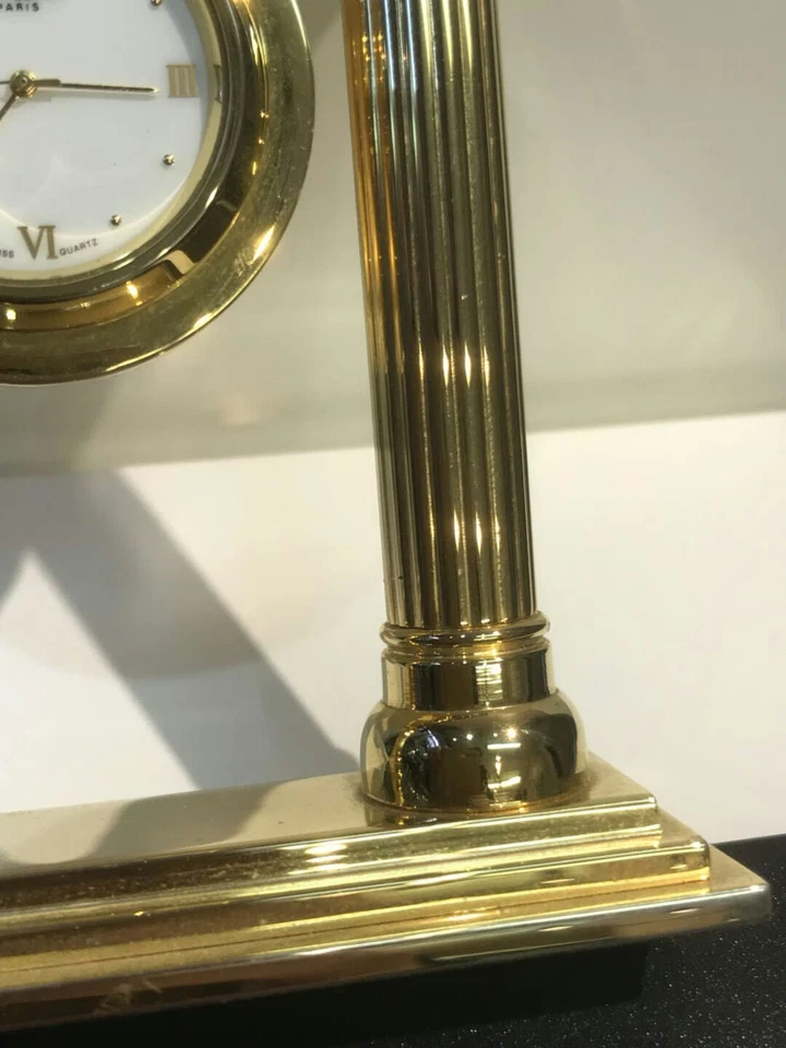 Pierre Laurent Desk Clock Gold color Portable Swiss Quartz Paris design - Image 3 of 4