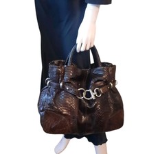 Rare Vtg Sonia Rykiel Martha Bag Python Snakeskin Belted Satchel W/crossbody...