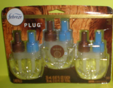  3 FEBREZE Plug Dual Scented Oil refills WOOD scent
