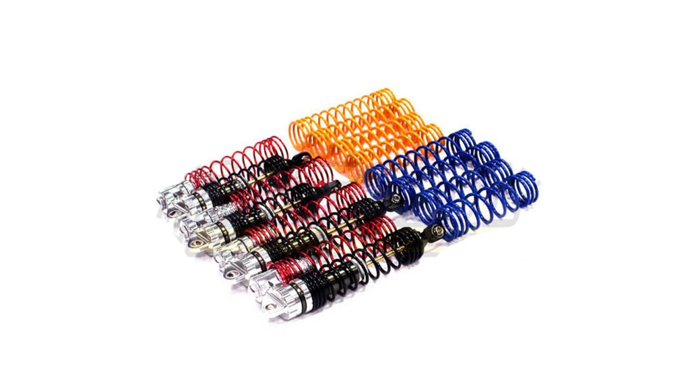 Integy Heavyy Duty Piggyback Silver Shock Set Traxxas Slash T7890SILVER