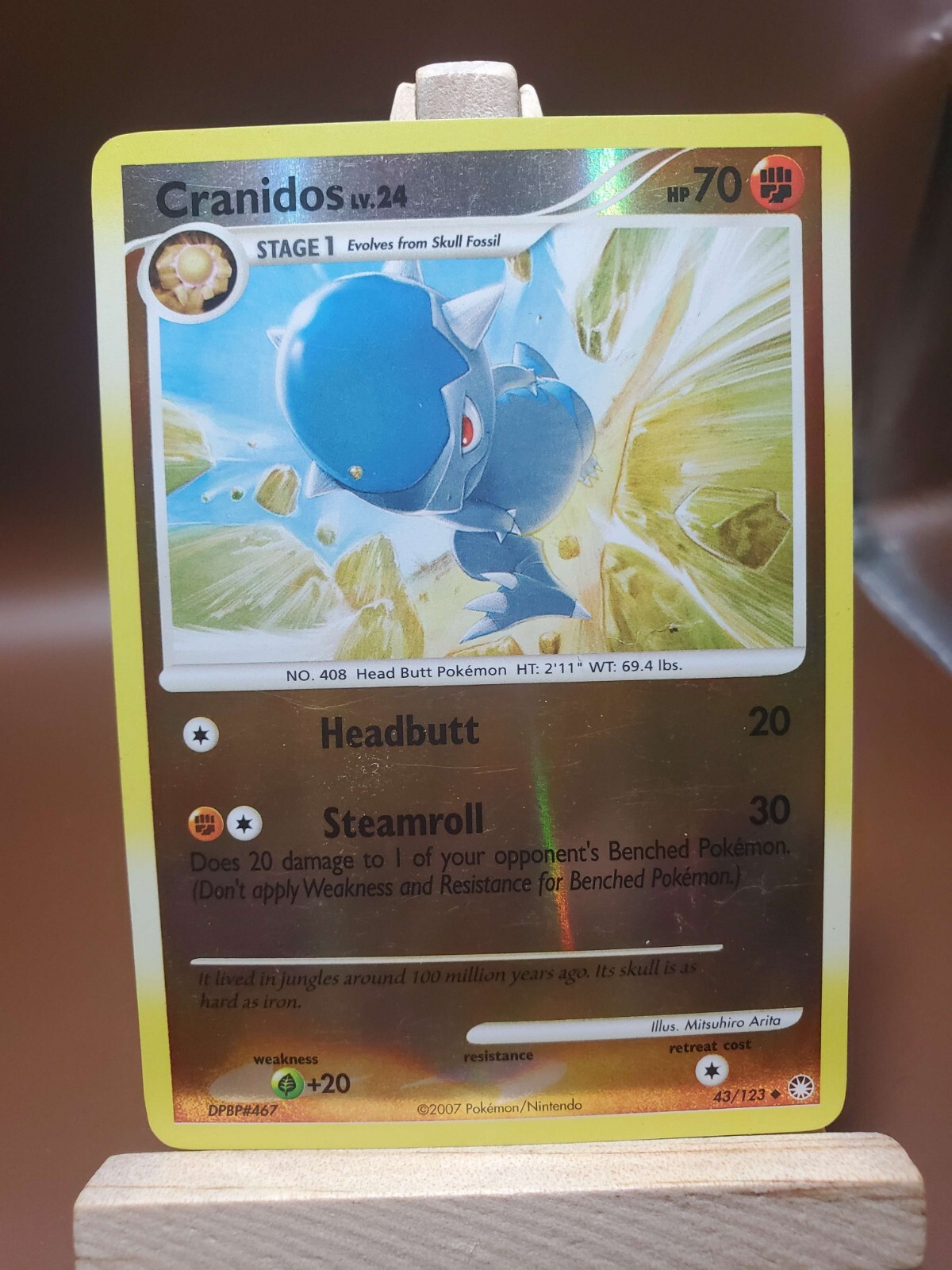 LP CRANIDOS 43/123 Reverse Holo D&P MYSTERIOUS TREASURES 2007 Pokémon