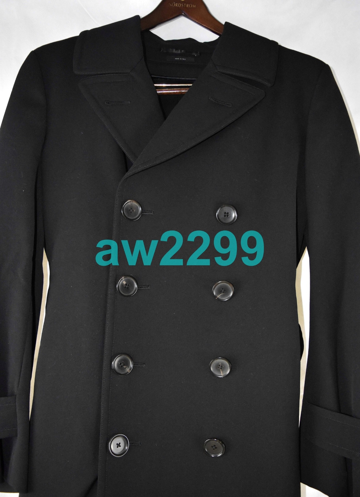 Tom Ford 100percent Wool Double-Breasted Belted Trench Coat with Hanger & Garment Bag image 3