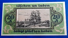 BREMEN HAFENBETRIEBSVEREIN NOTGELD 20 PFENNG 1921 EMERGENCY MONEY GERMANY (30088
