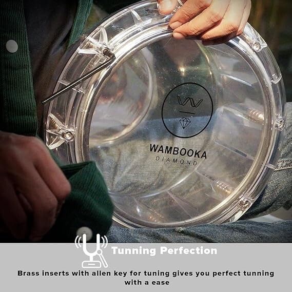 Wambooka Diamond Darbuka Drum 8.5 Inch Head Brass tuning