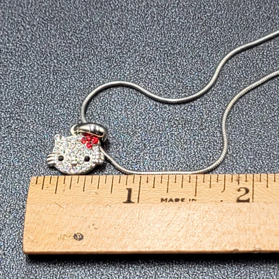 Colar pingente bonito doce Hello Kitty joias dos desenhos animados 18" - Imagem 3 de 4