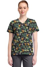 Bambi Cherokee Scrubs Tooniforms Disney V Neck Top TF796 BAFT