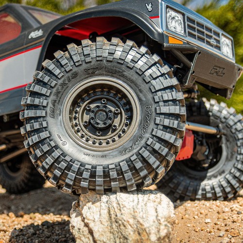 Proline Black Rhino Armory Gunmetal 2.9" Aluminum Dual Offset Wheels Axial SCX6 - Picture 7 of 7