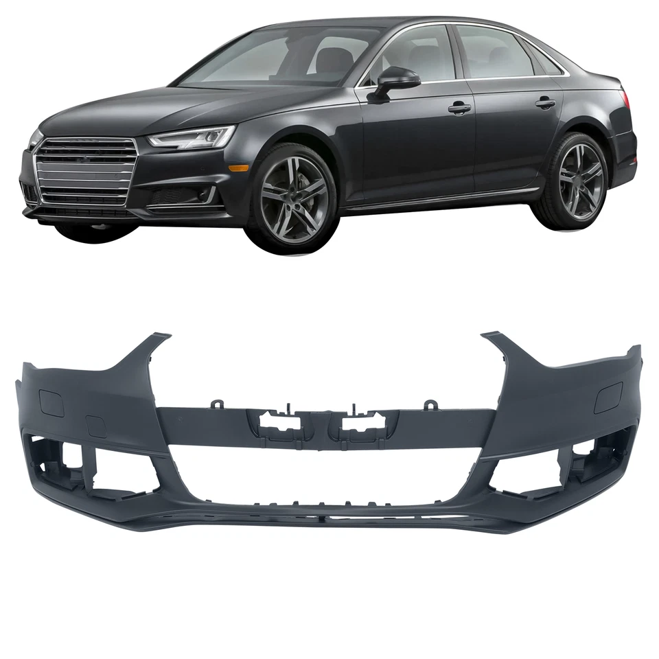 Fit For 2013-2016 Audi A4 S4 A4Quattro Primed Front Bumper Cover Plastic Foto 3 de 4