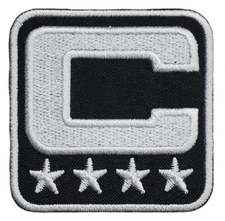 Capital C Tactical Embroidered Iron On Patch Football Soccer 4 Stars