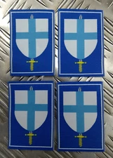French Military Issue 2nd Version Command de Marseille Insignia Patch x 4