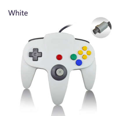 N64 Controller Joystick 64 Console Mario Kart Video Games Wired Gamepad White