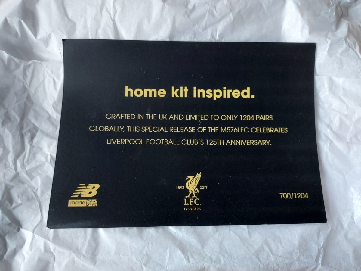 Liverpool FC New Balance Limited edition 125th Anniversary 