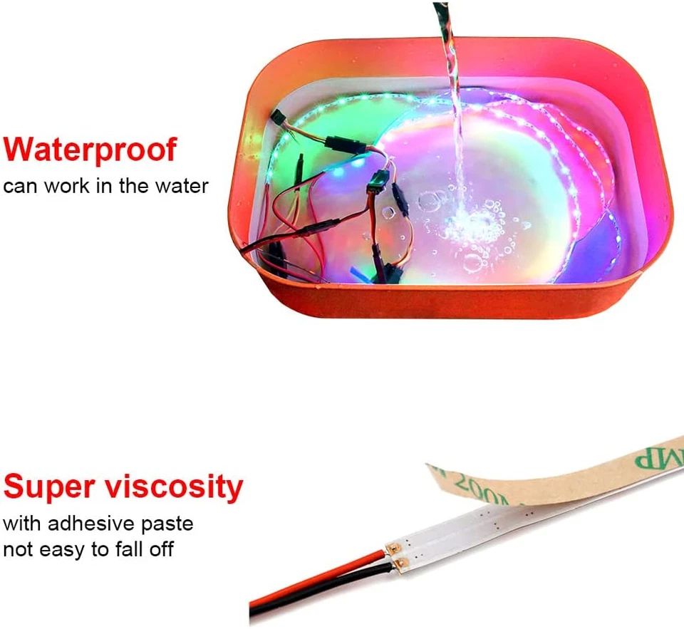 Tira de Luz LED para Avión de Ala Fija RC Avión Ala Voladora AR Ala Drone Modelo Foto 3 de 4