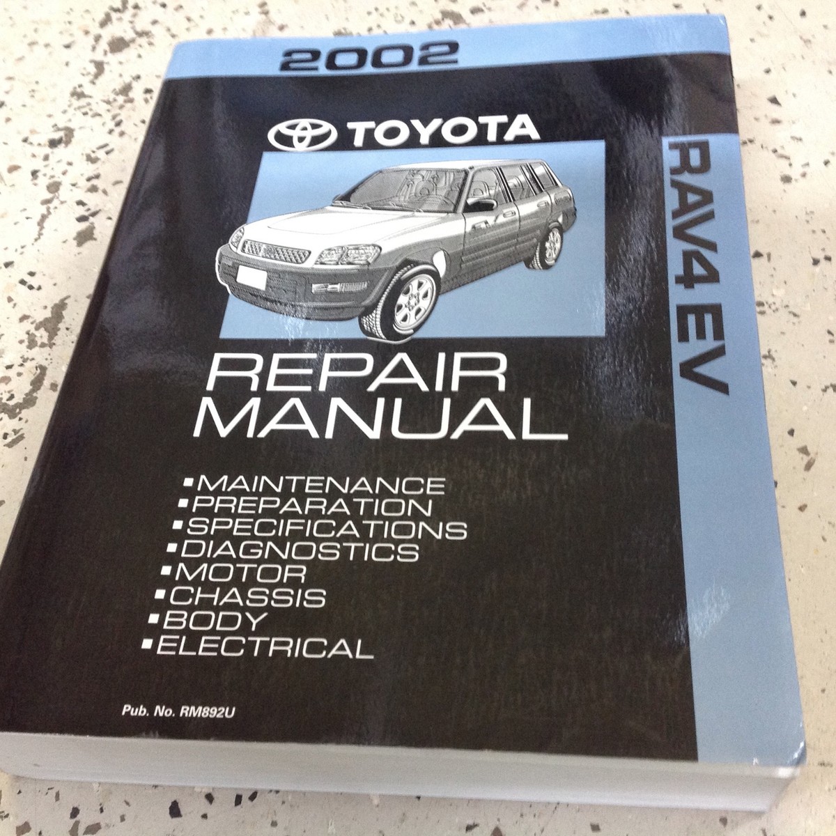 2002 Toyota Rav4 RAV 4 EV Electric Vehicle Service Shop Repair
