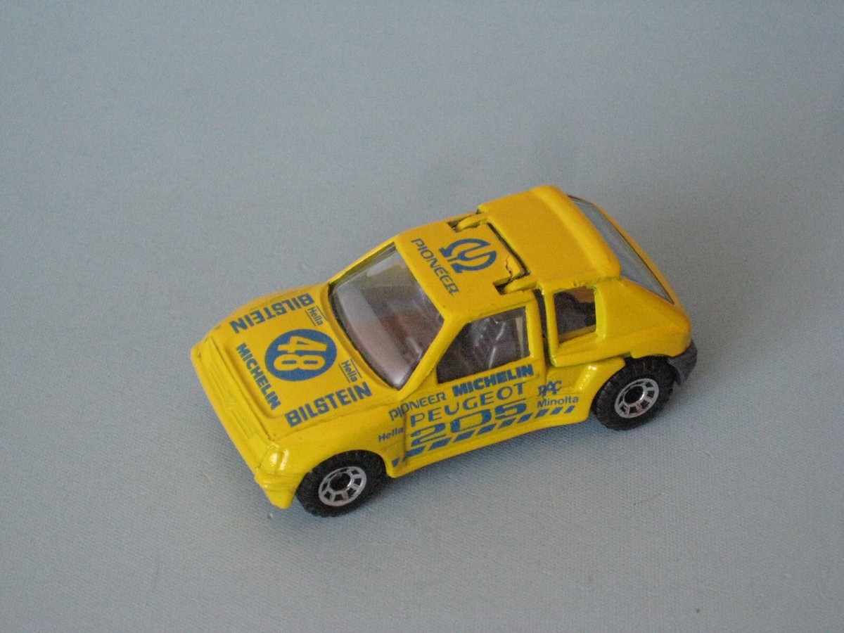 Matchbox Peugeot 205 Turbo Yellow Body RARE Toy Model Rally