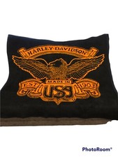 Vintage Harley-Davidson Blanket Beiderlack USA Eagle Plush Soft Throw Licensed