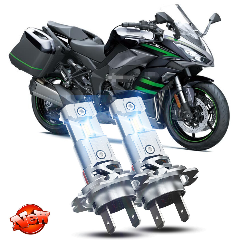 2pcs H7 Super Bright White LED Bulbs For 2012 Kawasaki Ninja 1000