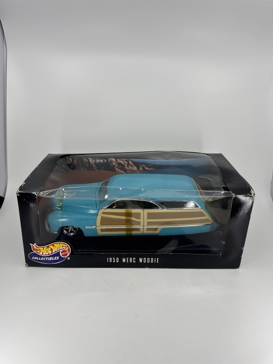Hot Wheels 1:18 Die Cast Custom 1950 Merc Woodie Car Blue