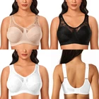 Women Satin Soft Full Coverage Bra Firm Control Non Wired Non Padded Minimizer