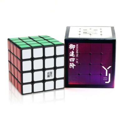 YJ YuSu V2 M 4x4x4 Black Magnetic Magic Cube Speed Cube Ship from USA