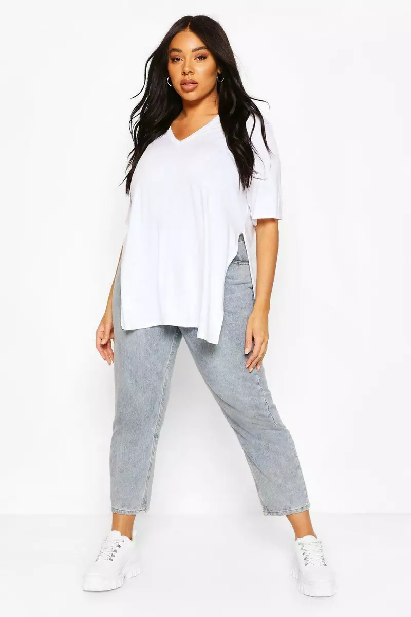 white longline t shirt womens