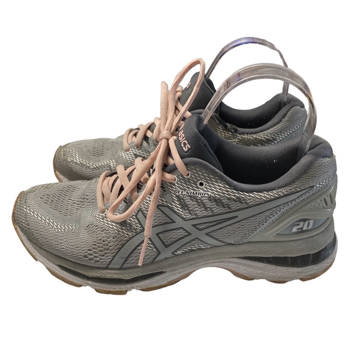 Asics Gel Nimbus 20 Women's Running Shoes Grey/Pink T850N Size